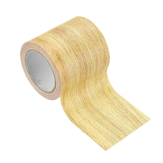 PATIKIL Wood Grain Tape 2.2" x 15 Ft, Self-Adhesive Wood Texture Repair Tape Realistic Wood Effect Contact Paper Patch for Furniture Cabinets Floor Walls Home Decoration, Yellow Oak