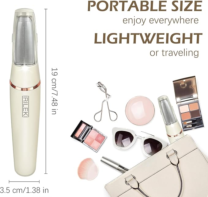 Upgraded Electric Foot Callus Remover, IRILEKI Callus Removers for Feet, Pedicure Tools for Feet, Rechargeable Portable Foot File Pedicure Tools, Foot Care for Dead Skin, for Feet & Hands (Beige)