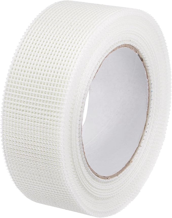 uxcell Drywall Joint Tape Self-Adhesive Fiberglass 1.8-inch x 98-feet Repair Patch Wall Hole Crack Mesh Size 2mm