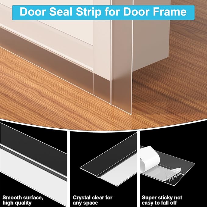 Weather Stripping Door Seal, 40 Feet Gap Seal for Frame and Gaps Draft Stopper,Glass Shower Door Sweep Tape (Width 45mm)
