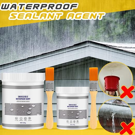 Waterproof Anti-Leakage Agent, Super Invisible Waterproof Transparent Anti-Leaking Insulation Sealant, Multi-Surface Leak Repair Coating Strong Bonding Sealant (100ml)