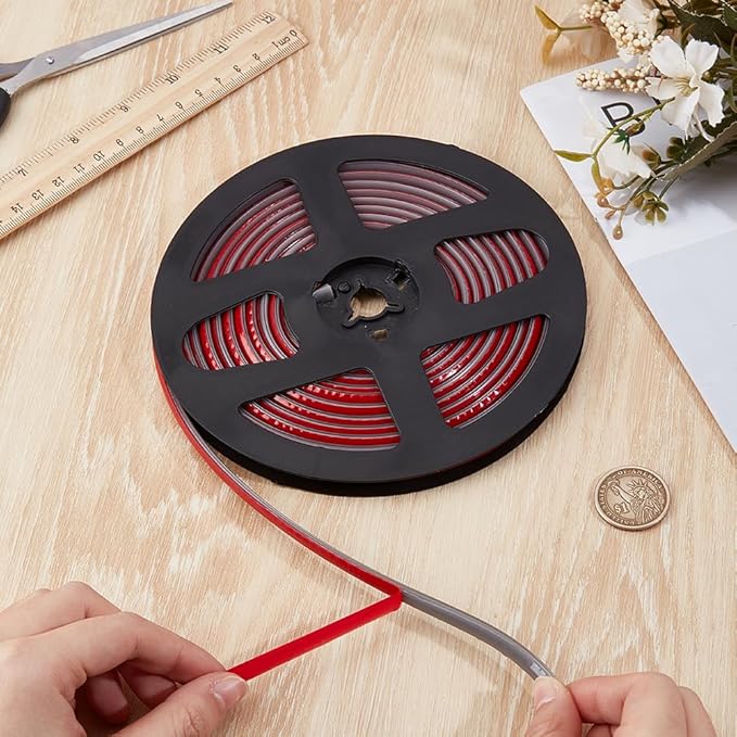 GORGECRAFT 5.5 Yard Caulk Strip 0.3 Inch Self Adhesive Waterproof Caulking Strip Peel and Stick Tape Roll Bathroom Corner Ceramic Tile Caulking Gap Tape for Stove Sink Toilet Bathtub Wall