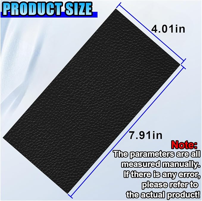 4PCS Car Leather Repair Patch Tape, 8×4 Inch Self-Adhesive Cuttable Leather Patch Tape Vinyl Repairs Kit for Car Upholstery Seat Furniture Couches Chairs Sofas (4PCS)