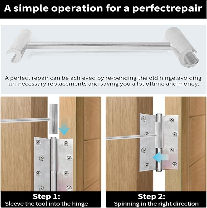 2025 New Door Hinge Adjustment Tool, 23-25mm Hinges Gap Adjusting Wrench, Heavy Duty Door Hinge Repair Tool for Fire, Security, Cleanroom Doors, Ergonomic Design for Easy Repair