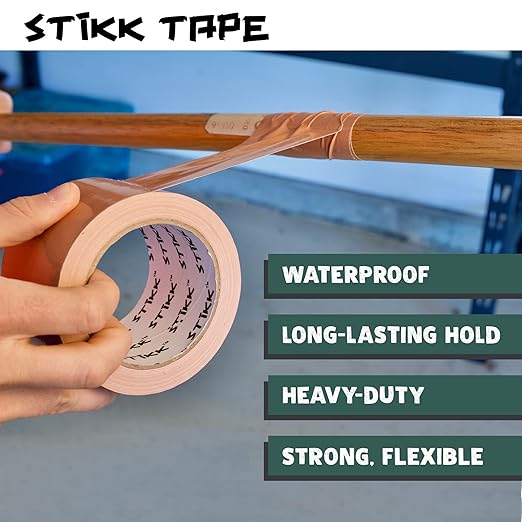 STIKK Duct Tape - Green Duck Tape - 3 inch x 25 Yards - Heavy Duty Tape for Repairs, Household Projects - for Commercial HVAC and Construction - Effective Heavy Duty Waterproof Duct Tape