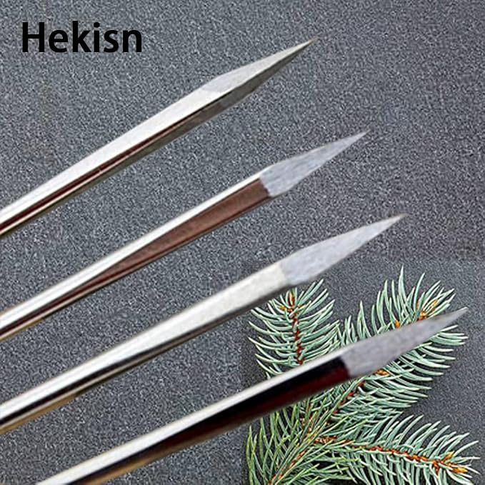 Hekisn Professional Large-Eye Triangle Leather Needles with Threaders for Hand Sewing Repair Stitching Projects (1.83 * 70mm)