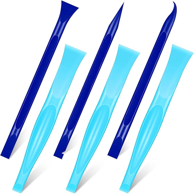 Honoson Non-scratch Plastic Scraper Tool Carbon Fiber Plastic Cleaning Tool Pen-shaped Stiff Scraper for Kitchen Sticker Scratch Cleaning