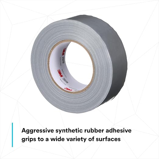 3M 2979 Multi-Use Duct Tape, Silver, 1.88 in x 60 yd x 7 mil, 1 Pack, Temporary Repair, Patching, Tabbing, Capping Pipe, Marking, Labeling