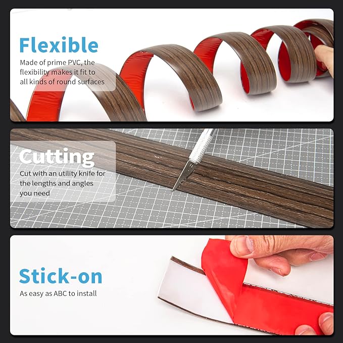 Art3d Vinyl Floor Transition Strip - Laminate Floor Divider for Joining Gaps and Carpets, Brown (10 FT, 1.57in) (Pack of 2)