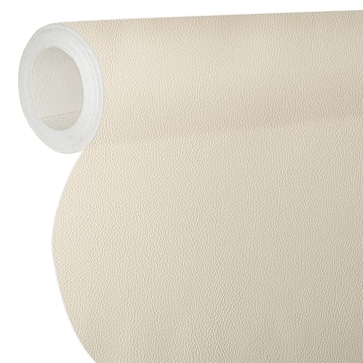 Leather Repair Patch 17X79 inch Large Self-Adhesive Leather Repair Tape, Reupholster Leather Patches for Furniture Couch Chairs Car Seat (Beige, 17x79 inch)
