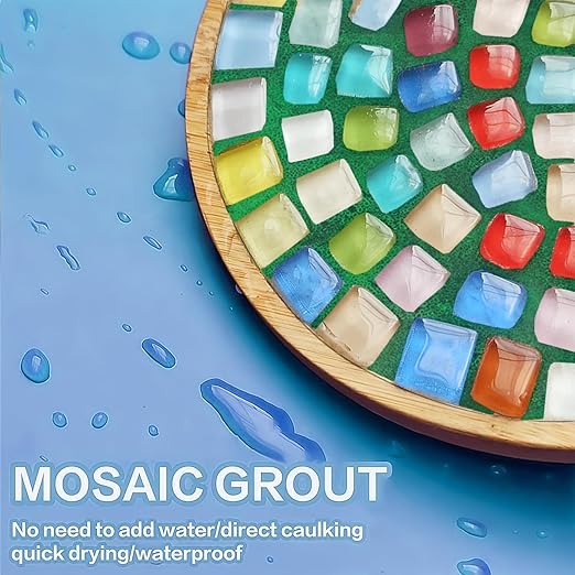 Mosaic Crystal Grout, Mosaics Tile Tools, Mosaic Tile Accessories – Essential for Handmade Grouting and Perfect for DIY Craft Projects (Green, 4.5oz)
