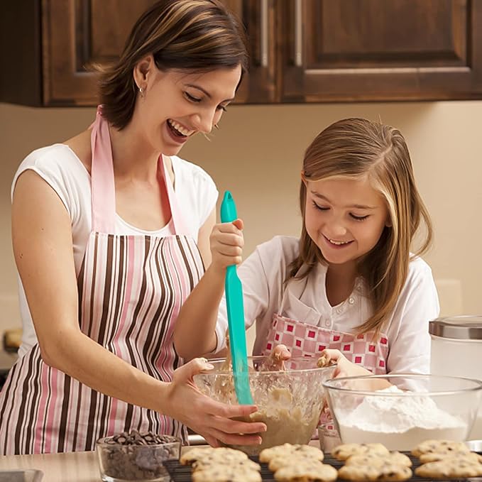 Silicone Blender Spatula for Blade Scraper - Easy to Reach Under Blender Blades and Edges, Silicone Rubber Grip with Hanging Holes Reusable (Cyan)