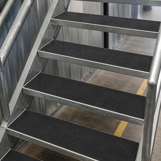 Heavy Duty 8in x 20ft Black Anti Slip Tape, 80 Grit Waterproof Non Skid Grip Tape Roll for Stairs, Ramps, Decks, Boat Decks, Floors, Warehouses & Outdoor Use