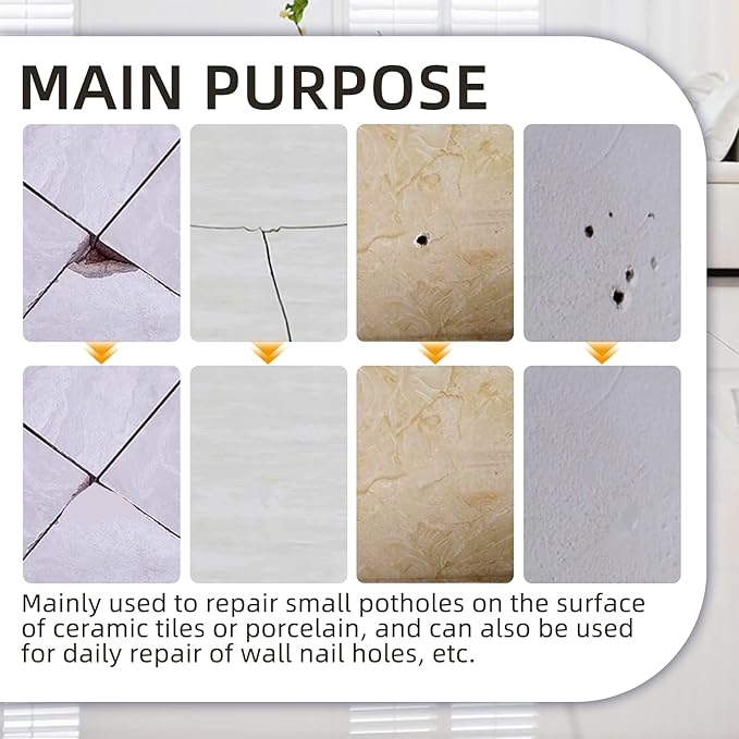 Tile Repair Kit with Electric Heating Pen & Wax Blocks, Ceramic Tile Repairing Tool Set for Repairing Cracks, Gaps in Ceramic Tile, Porcelain, Walls, Tubs, Floor