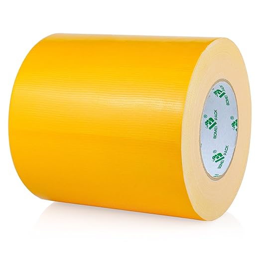 BOMEI PACK 6inch Wide Yellow Duct Tape, Heavy Duty Strong Waterproof Industrial Color Duct Tape 9.0mil x 6inch x 60yds for Crafts, Home Improvement, Repairs, & Projects