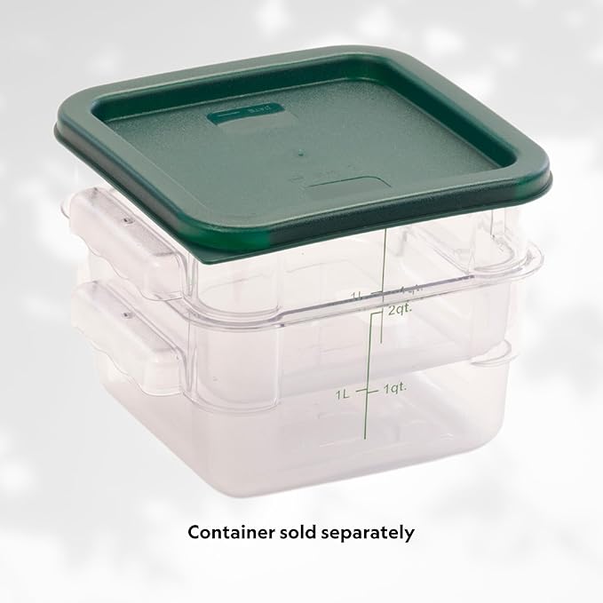 FSE FCC24 Reusable Cover for 2 & 4 Quart Container, Square, Green, NSF