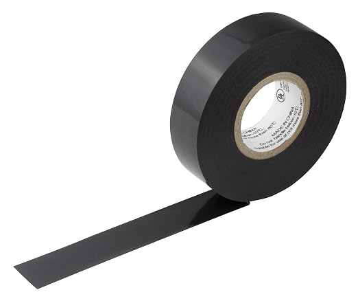 GTSE Black Electrical Tape, 10 Rolls – Waterproof, Industrial Grade Vinyl, 3/4 in x 66ft– Strong Self-Adhesive PVC Electric Tape for Wire Insulation, 7 Mil, 600V – UL/CSA Listed