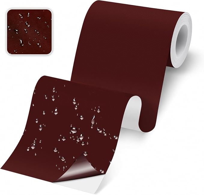 Self-Adhesive Fabric Repair Tape & Tent Repair Kit, Waterproof Patches for Clothes, Down Jacket, Camping Gear, Sleeping Bag, Heavy Duty WineRed Nylon Tape for Instant Fix, 3.9"x79"