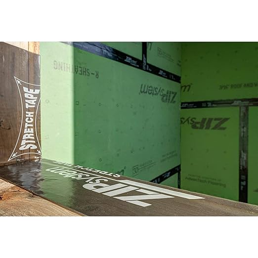 ZIP System Stretch Tape - Flexible Adhesive Flashing - Advanced Acrylic Adhesion - for Sealing Around Curves, Corners, Windows & Doors - Professional-Grade - Weather Protection - 10" x 20' Roll