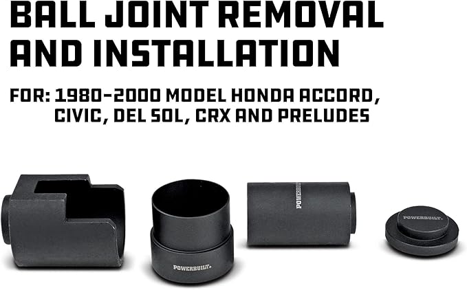 Powerbuilt Honda Lower Ball Joint Adapter Kit, Remove Replace Install Ball Joints, Brake Anchor Pins Service Set - 641321
