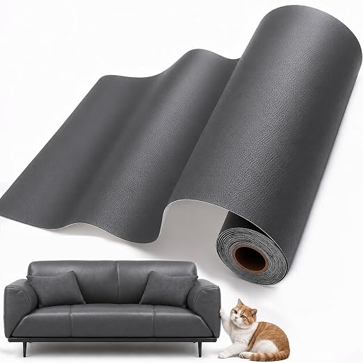 Self Adhesive Leather Repair Patch 24x54 Inch Sofa Car Seat Strong Adhesive | YAWQIRV Strong Self Adhesive Patch, Leather Repair Kit, Vinyl Repair Kit for Sofa, Waterproof Scratch Fix, Durable, Dark Grey