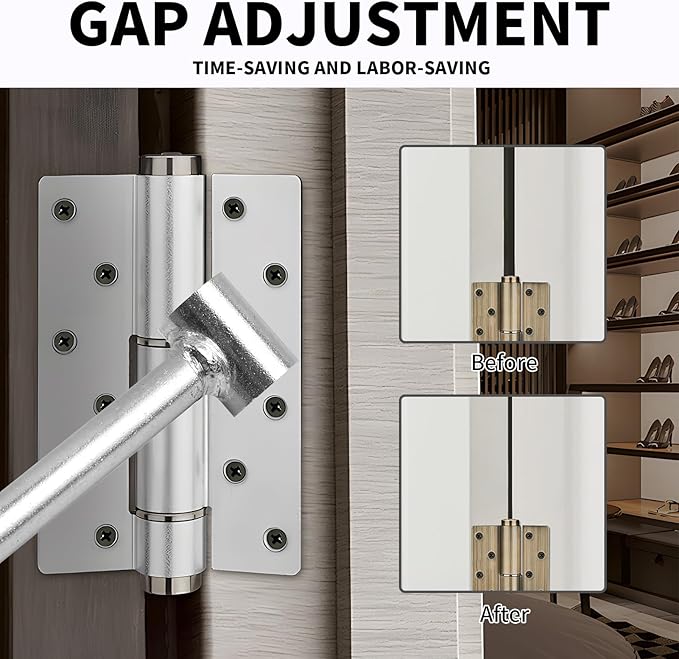 Door Hinge Adjuster, Heavy Duty Gap Adjustment Wrench Gap Fixer Tool, Residential Repair Kit Compatible with Interior Doors, for Professional Handymen and Maintenance Technicians