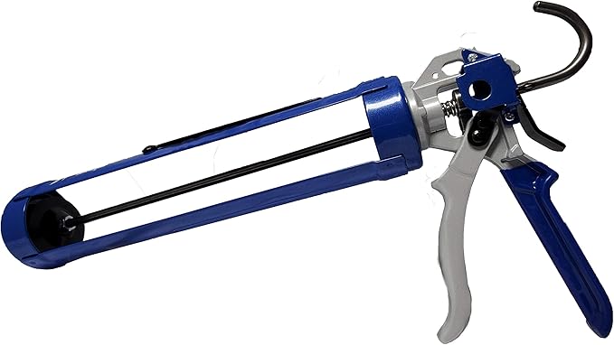 Newborn Super Smooth Rod Revolving Frame Caulk Gun, 1/4 Gallon Cartridge, 18:1 Thrust Ratio