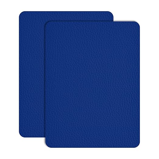 Leather Repair Patch Tape 8×12 inch 2 pcs Furniture Leather Strong Self Adhesive Tape for Sofas Couch Car Seats Cabinets Bags Anti Scratch Patches First Aid Patch Fixing Leather Royal Blue