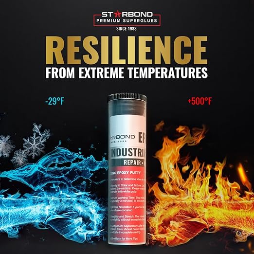 STARBOND 2 oz. White Epoxy Putty Stick – High-Temperature Resistant, BPA-Free Epoxy Repair Putty – Rock-Hard Cure for Automotive, Plumbing, Woodworking & DIY Projects