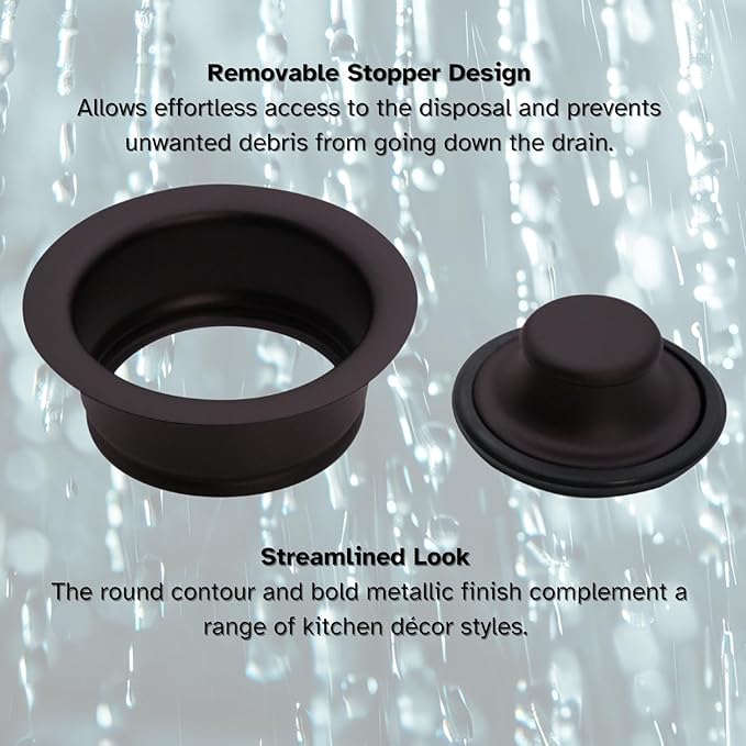 Westbrass D2089-50-12 4-1/4" Kitchen Sink Waste Disposal Drain Flange and Stopper, Oil Rubbed Bronze (50-Pack)