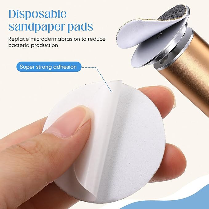Gisafai 250 Pcs 180 Grit Sanding Replacement Pad Bulk Sandpaper Disk for Electric Foot File Callus Remover Tool Black Foot File Disc for Men Women Heels Dead Cracked Skin Dry Dead Skin Removal