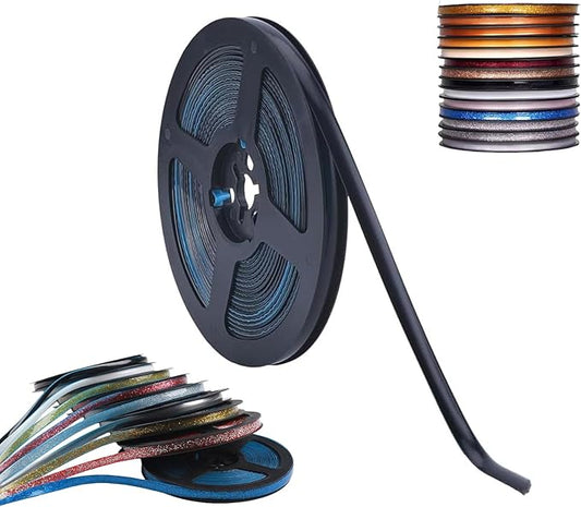 ANIS·KEAAR 19.69Ft x 0.31In Black Self Adhesive Caulk Strip - Peel and Stick Molding Trim Gap Sealant Tape, Decorative Edging Border for Stove Sink Toilet Bathtub Wall Edge Cabinet (Black)