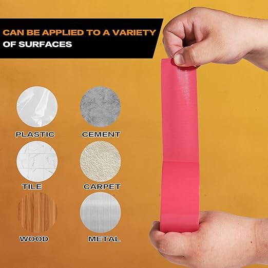 Pink Duct Tape Heavy Duty 2 Pack, 2 Inch x 20 Yards Waterproof Cloth Tape, Hand Tearable No Residue Multi-Purpose Strong Adhesive for Home Repair, DIY Crafts, Moving & Outdoor Projects
