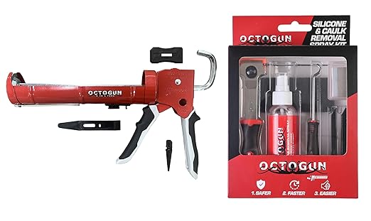 Octogun 930-GTD Caulk Gun by Newborn and Octogun Silicone/Caulk Removal Kit
