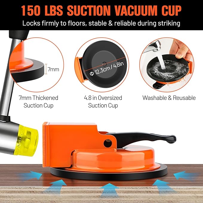 Floor Gap Fixer Tool, Suction Cup Tile Leveler, Heavy Duty Floor Gap Fixer, Tile Countertop Installation Tools for Wood, Tiles, Vinyl, Laminate Flooring