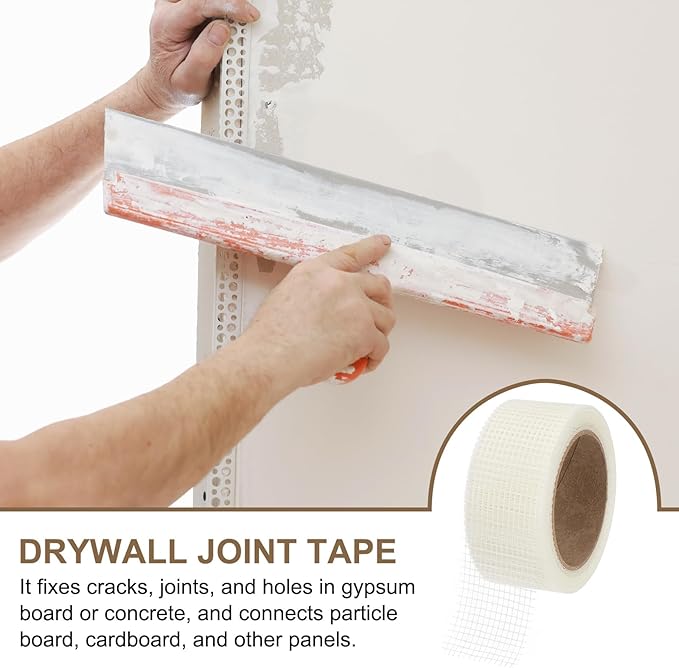PATIKIL Drywall Repair Mesh Tape, 2 inch x 82 ft Fiberglass Repair Patch Self-Adhesive Dry Wall Joint Tape 8 Mesh Wall Hole Crack and Seam Patch, White