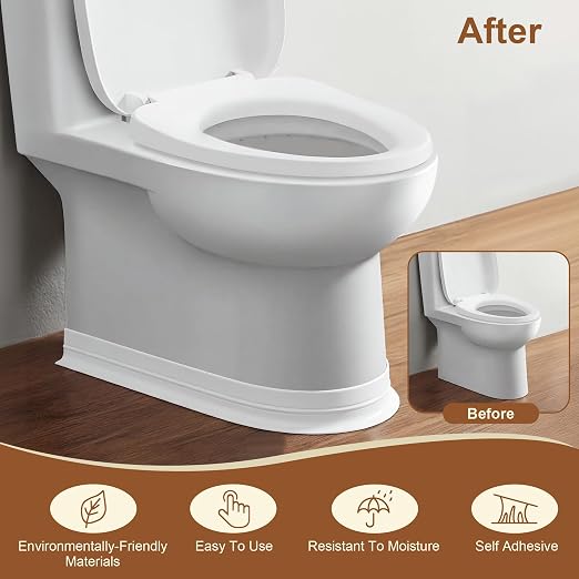 Waterproof Sealing Caulk Tape, Caulking Tape for Bathroom, Self Adhesive Caulk Strip for Tub Surround, Toilet, Kitchen Countertop, Wall Contact Paper Peel & Stick Easy Installation (Black)
