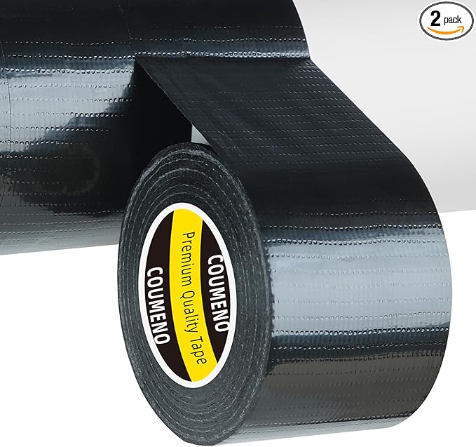 Strong Adhesive Cloth Weather Stripping Tape 2in x 66FT Black - Weather Sealing Strip for Sliding Windows/Doors, Draft Blocker & Insulation, Soundproof Dustproof Waterproof Windproof