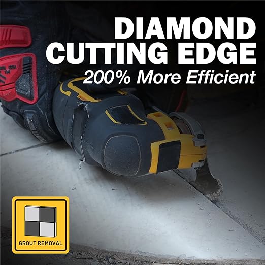 TOLESA Oscillating Multi Tool Swing Diamond Blades, Diamond Oscillating Tool Blade, Mortar Cutting Saw Blades for Grout Removal (TOSD58), 3-Pack