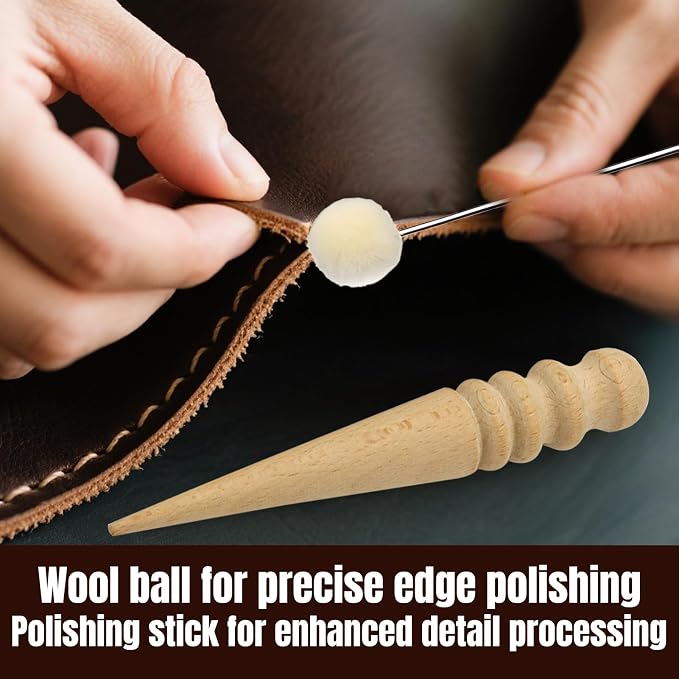 Leather Edge Sealer, Water-Resistant Leather Burnishing Gum Smooth and Glossy Edge Finish for Bags, Wallets, Leatherwork Accessories Burnishing Tool, 100ml