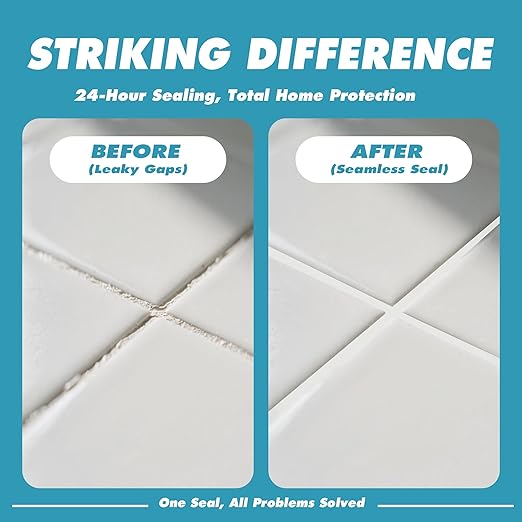 Breliter Hybrid Sealant - White Caulk for Bathtub, Bathroom, Kitchen Repair, 100% Waterproof Seal Adhesive for Tile, Stone, Metal & Glass, Paintable, Flexible & Durable (5.3 oz)