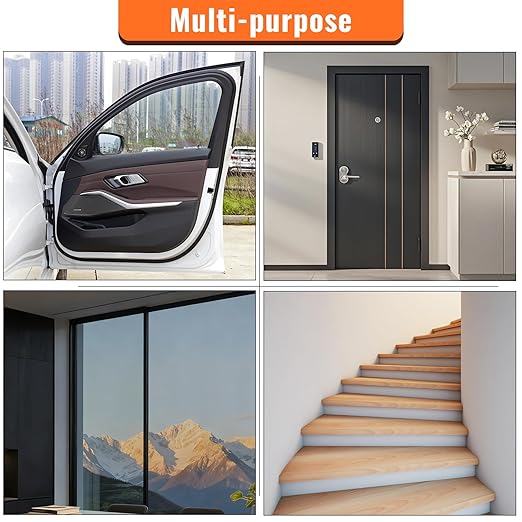 High Density Foam Tape - 3/4'' x 1/4'' x 13Ft Weatherproof Adhesive Prevent Condensation Heat Resistant Flame Retardant Weather Stripping Easy to Cut & Install & Remove for Car Doors Pipes Windows