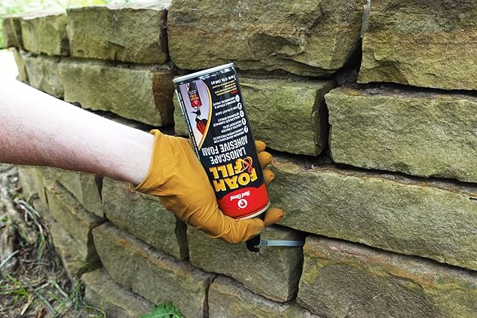 Red Devil 0916 Spray Foam & Fill Landscape Adhesive Foam, Gap Filler, 12 oz, Black, 1 Pack