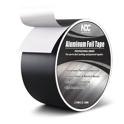 Aluminum Foil Tape, 2.6” x 164 Ft, Silver | 3.94mil, Heat & UV Resistant, Waterproof for Ductwork Sealing, Dryer Vent, HVAC Air Insulation, Metal Repairs Patching