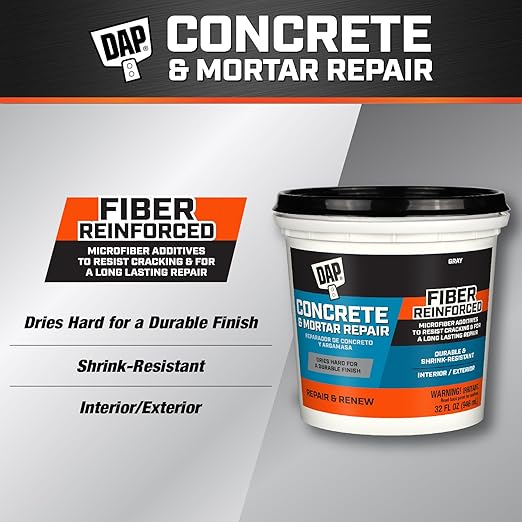 DAP Pre-Mixed Concrete Patch,Gray,32 Oz (7079834611),(Pack of 8)