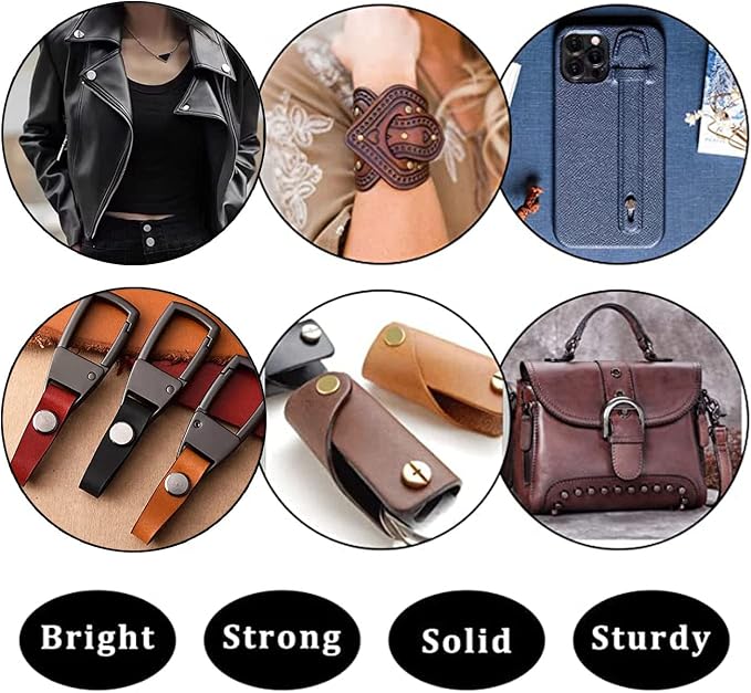 75 Sets Bronze Chicago Screws Assorted Kit 3 Sizes Leather Rivets 1/4 3/8 1/2 Screw Rivets Flat Fillister Book BindingPosts Nail Rivet Chicago Bolts for DIY Leather Craft (M5*6,10,12)