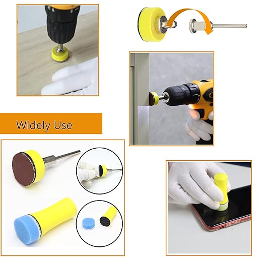 1inch Sandpaper 40-7000grit Sanding Disc with Shank Backer Plate and Soft Foam Buffering Pad Grinding Abrasive Sponge Sanding Disc Pad Kit for Wood Metal Mirror Jewelry Car 132PCS