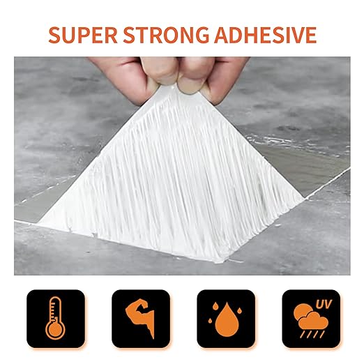 TAPEBEAR Butyl Tape Waterproof Sealing Tape Aluminum Foil Tape, for RV Repair, Window, Silicone, Glass & EDPM Roof Leak Patching, Boat and Pipe Sealing, Silver, 4inch x16feet