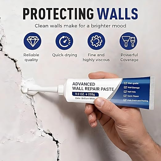 Efficient Drywall Repair Kit with Scraper, Quick-Drying Wall Mending Agent, Multi-Functional Patch Paste for Filling Holes and Cracks, Easy Drywall Repair for Nail Holes and Wall Damage (1 PCS)
