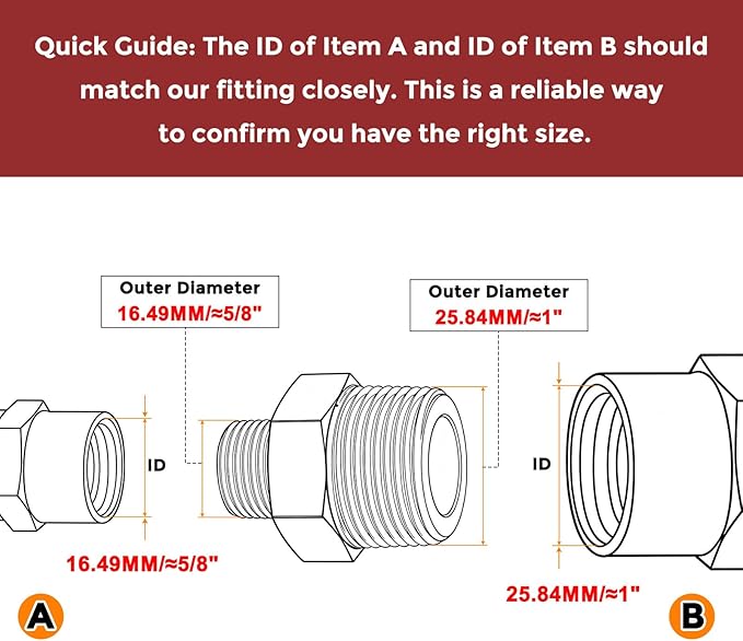 Pack of 2, 3/4" NPT Male to 3/8" NPT Male Solid Brass Hex Nipple Hose Connectors, Male Pipe Adapter for Pipe Leak Repair, Bathroom Remodeling, Tool Extensions, Compression